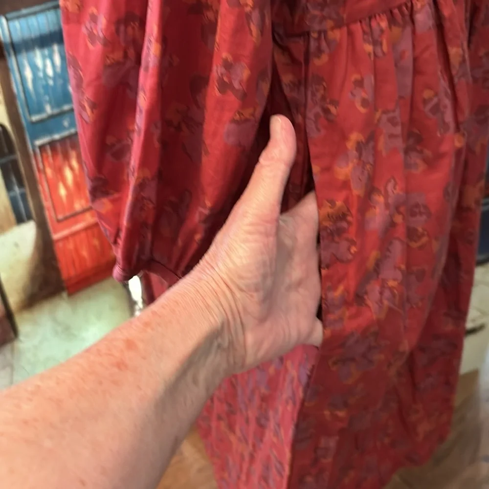 Gudrun Sjoden Woven “Petunia” Dress, Red Print, Size Medium - Picture 6 of 10